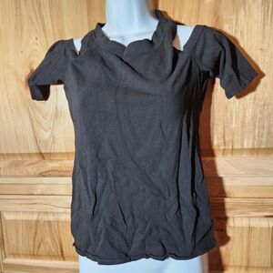 Ellen Tracy open shoulder dressy top womens small